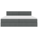 Letto con contenitore e materasso Grigio scuro 200 x 200 cm