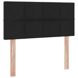 Letto con contenitore e materasso con testiera Nero 90 x 190 cm
