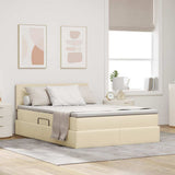 Letto con contenitore e materasso Crema 120 x 200 cm