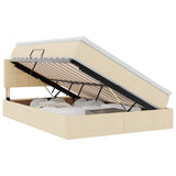 Letto con contenitore e materasso Crema 120 x 200 cm
