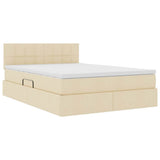 Letto con contenitore e materasso Crema 120 x 200 cm