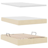 Letto con contenitore e materasso Crema 120 x 200 cm