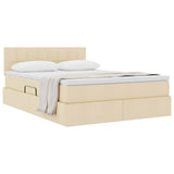 Letto con contenitore e materasso Crema 120 x 200 cm