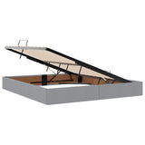 Letto con contenitore e materasso Grigio chiaro 160 x 200 cm