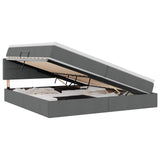 Letto con contenitore e materasso Grigio scuro 200 x 200 cm