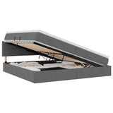 Letto con contenitore e materasso Grigio scuro 200 x 200 cm