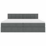 Letto con contenitore e materasso Grigio scuro 200 x 200 cm