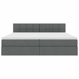 Letto con contenitore e materasso Grigio scuro 200 x 200 cm