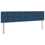 Letto con contenitore e materasso con testiera Blu 200 x 200 cm