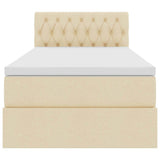 Letto con contenitore e materasso Crema 90 x 190 cm