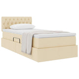 Letto con contenitore e materasso Crema 90 x 190 cm
