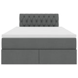 Letto con contenitore e materasso Grigio scuro 120 x 200 cm