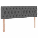 Letto con contenitore e materasso Grigio scuro 140 x 190 cm