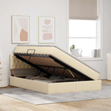 Letto con contenitore e materasso Crema 140 x 200 cm