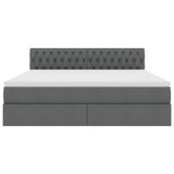 Letto con contenitore e materasso Grigio scuro 180 x 200 cm