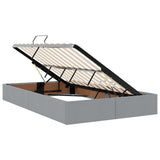 Letto con contenitore e materasso Grigio chiaro 120 x 190 cm