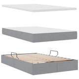 Letto con contenitore e materasso Grigio chiaro 120 x 190 cm
