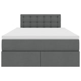 Letto con contenitore e materasso Grigio scuro 120 x 190 cm