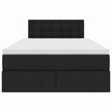 Letto con contenitore e materasso Nero 120 x 190 cm