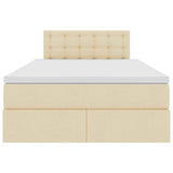 Letto con contenitore e materasso Crema 120 x 200 cm