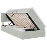 Letto con Contenitore Grigio chiaro 90 x 200 cm Velluto