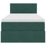 Letto con Contenitore Verde Scuro 90 x 200 cm Velluto