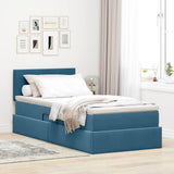 Letto con Contenitore Blu Scuro 90 x 200 cm Velluto