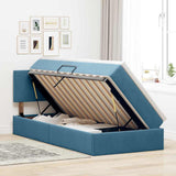 Letto con Contenitore Blu Scuro 90 x 200 cm Velluto