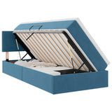 Letto con Contenitore Blu Scuro 90 x 200 cm Velluto
