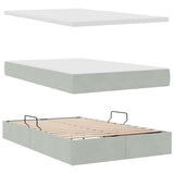 Letto con Contenitore Grigio chiaro 120 x 200 cm Velluto