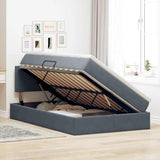 Letto con Contenitore Grigio scuro 120 x 200 cm Velluto