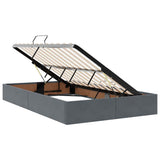 Letto con Contenitore Grigio scuro 120 x 200 cm Velluto
