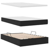 Letto con Contenitore con materasso Nero 120 x 200 cm Velluto