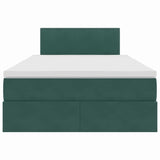 Letto con Contenitore Verde Scuro 120 x 200 cm Velluto