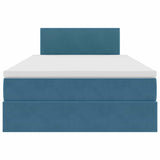 Letto con Contenitore Blu Scuro 120 x 200 cm Velluto