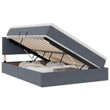 Letto con Contenitore Grigio scuro 140 x 200 cm Velluto