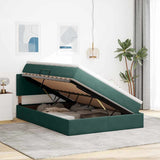 Letto con Contenitore Verde Scuro 140 x 200 cm Velluto