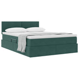 Letto con Contenitore Verde Scuro 140 x 200 cm Velluto