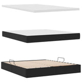 Letto con Contenitore con materasso Nero 180 x 200 cm Velluto