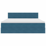 Letto con Contenitore Blu Scuro 180 x 200 cm Velluto
