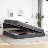 Letto con Contenitore Grigio scuro 200 x 200 cm Velluto