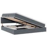 Letto con Contenitore Grigio scuro 200 x 200 cm Velluto