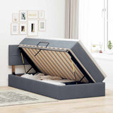 Letto con Contenitore Grigio scuro 100 x 200 cm Velluto