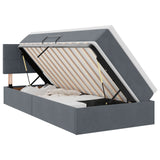 Letto con Contenitore Grigio scuro 100 x 200 cm Velluto