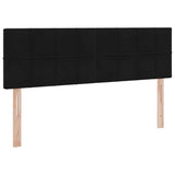 Letto con Contenitore con materasso Nero 140 x 190 cm Velluto