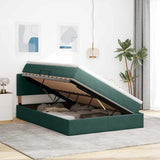 Letto con Contenitore Verde Scuro 140 x 190 cm Velluto