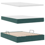 Letto con Contenitore Verde Scuro 140 x 190 cm Velluto