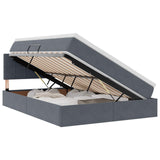 Letto con Contenitore Grigio scuro 140 x 200 cm Velluto