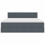 Letto con Contenitore Grigio scuro 180 x 200 cm Velluto