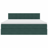 Letto con Contenitore Verde Scuro 180 x 200 cm Velluto